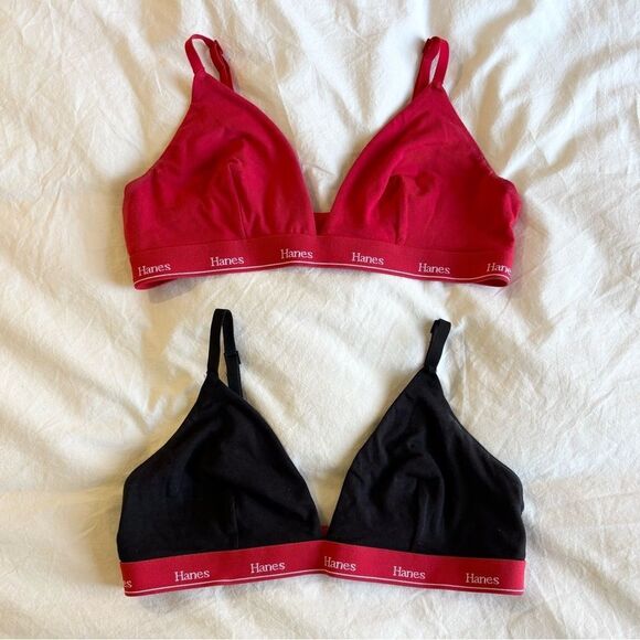 Hanes Other - ‼️SOLD ELSEWHERE‼️Valentine’s Day Set of Two 100% cotton bras
